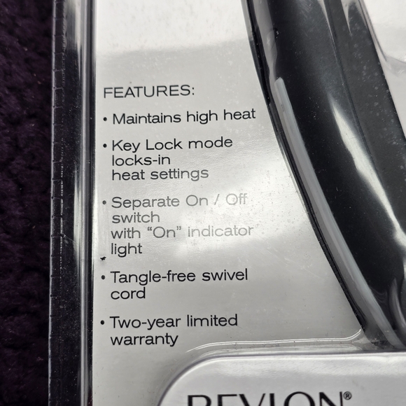 NEW Revlon 1" Perfect Heat Nano-Silver Tourmaline Ceramic Flat Iron-Hair Stylist - Picture 7 of 8